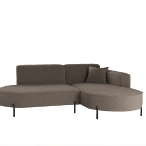 Narożnik, Sofa w kształcie L Modena Rein tkanina Quelle Brązowy Prawy 649043 Narożnik, Sofa w kształcie L Modena Rein tkanina Quelle Brązowy Prawy 649043