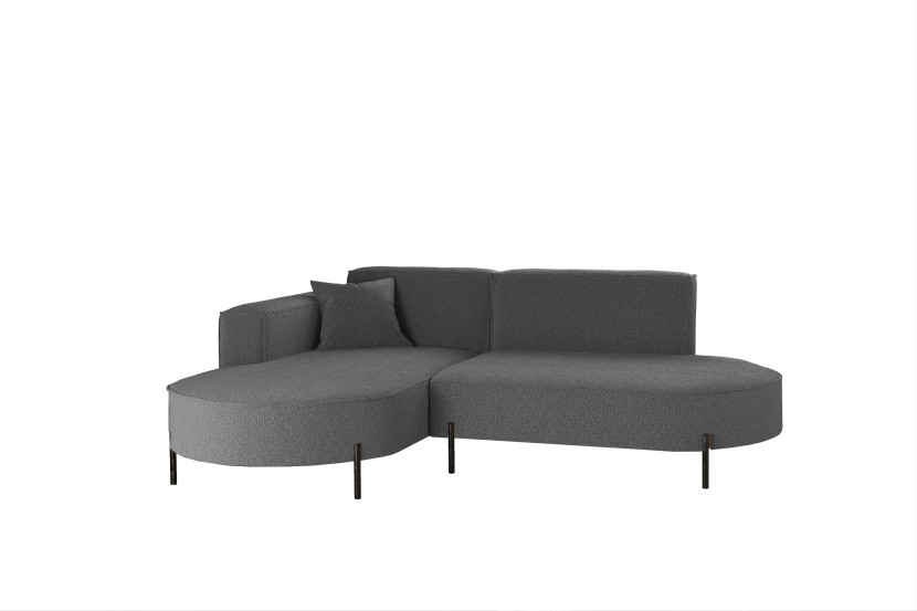 Narożnik, Sofa w kształcie L Modena Rein tkanina Quelle Grafitowy Lewy 648820