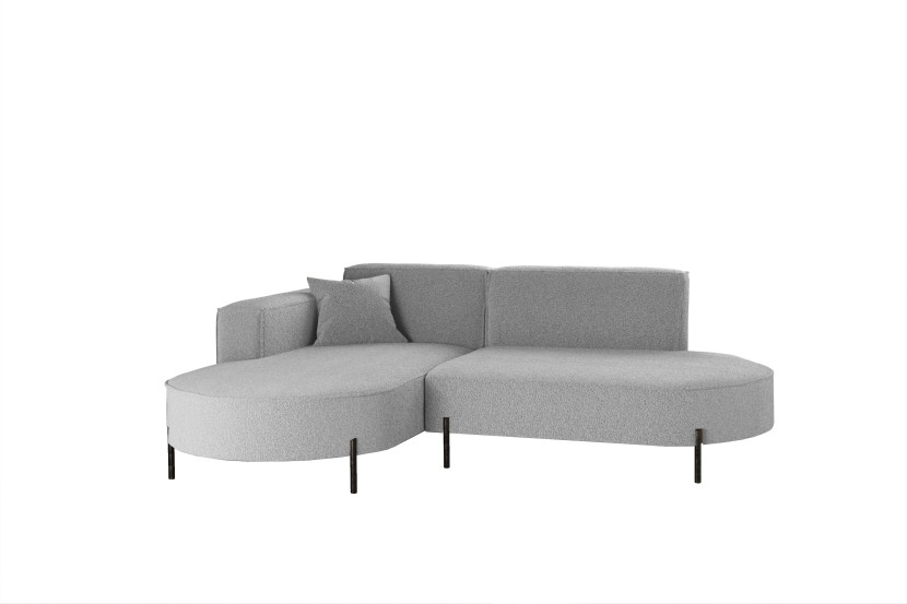 Narożnik, Sofa w kształcie L Modena Rein tkanina Quelle Szary Lewy 648865