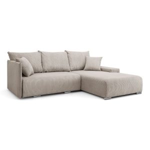 Narożnik, Sofa w kształcie litery L, Livorno tkanina Poso Beżowy Prawy 570458 Narożnik, Sofa w kształcie litery L, Livorno tkanina Poso Beżowy Prawy 570458