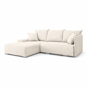 Narożnik, Sofa w kształcie litery L, Livorno tkanina Poso Ecru Lewy 989540 Narożnik, Sofa w kształcie litery L, Livorno tkanina Poso Ecru Lewy 989540