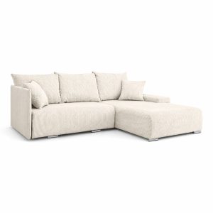 Narożnik, Sofa w kształcie litery L, Livorno tkanina Poso Ecru Prawy 989558 Narożnik, Sofa w kształcie litery L, Livorno tkanina Poso Ecru Prawy 989558