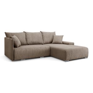 Narożnik, Sofa w kształcie litery L Livorno tkanina Poso Jasnobrązowy Prawy 570470 Narożnik, Sofa w kształcie litery L Livorno tkanina Poso Jasnobrązowy Prawy 570470