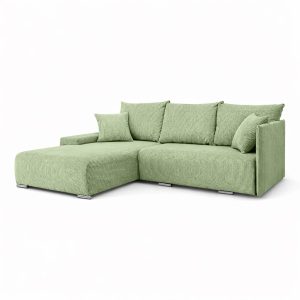 Narożnik, Sofa w kształcie litery L Livorno tkanina Poso Jasnozielony Lewy 989541 Narożnik, Sofa w kształcie litery L Livorno tkanina Poso Jasnozielony Lewy 989541
