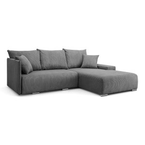 Narożnik, Sofa w kształcie litery L, Livorno tkanina Poso Szary Prawy 570436 Narożnik, Sofa w kształcie litery L, Livorno tkanina Poso Szary Prawy 570436