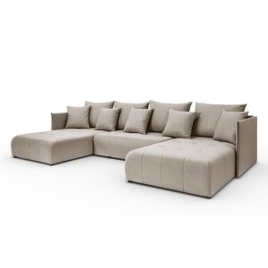 Narożnik, Sofa w kształcie litery U, Hannover U tkanina Castel Beżowy 576725 Narożnik, Sofa w kształcie litery U, Hannover U tkanina Castel Beżowy 576725