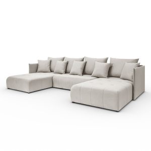 Narożnik, Sofa w kształcie litery U, Hannover U tkanina Castel Ecru 576674 Narożnik, Sofa w kształcie litery U, Hannover U tkanina Castel Ecru 576674