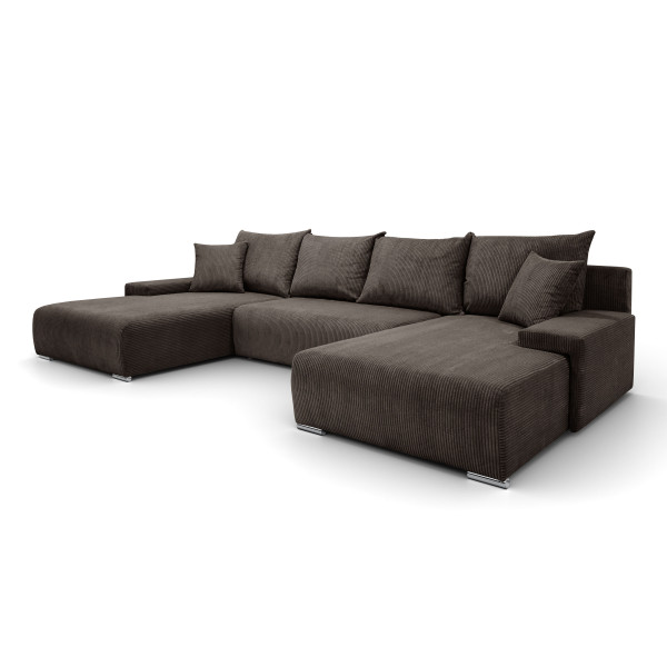 Narożnik, Sofa w kształcie litery U, Livorno U tkanina Poso Brązowy 570416