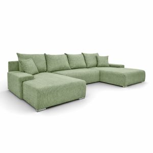 Narożnik, Sofa w kształcie litery U, Livorno U tkanina Poso Jasnozielony 989557 Narożnik, Sofa w kształcie litery U, Livorno U tkanina Poso Jasnozielony 989557