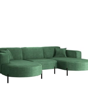 Narożnik, Sofa w kształcie U Modena Rein tkanina Noel Pistacjowy 748879