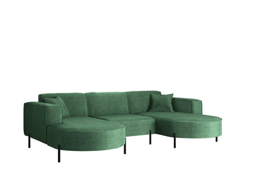 Narożnik, Sofa w kształcie U Modena Rein tkanina Noel Pistacjowy 748879