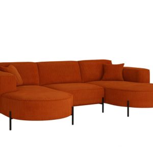 Narożnik, Sofa w kształcie U Modena Rein tkanina Poso Miedziany 786025