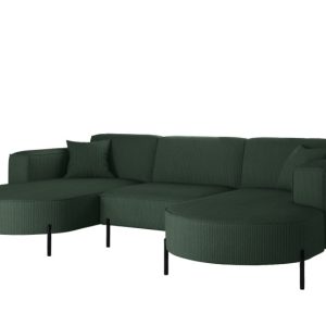Narożnik, Sofa w kształcie U Modena Rein tkanina Poso Zielony 636803