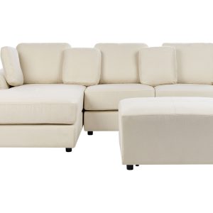 Narożnik sofa z otomaną rogówka jasnobeżowy 390635 Narożnik sofa z otomaną rogówka jasnobeżowy 390635