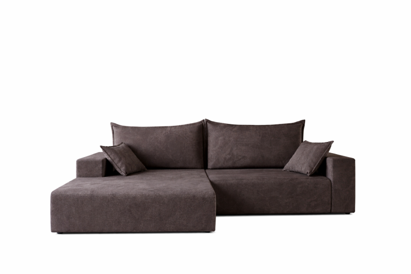 Narożnik SOFT brązowy z funkcją spania sprężyny 940072