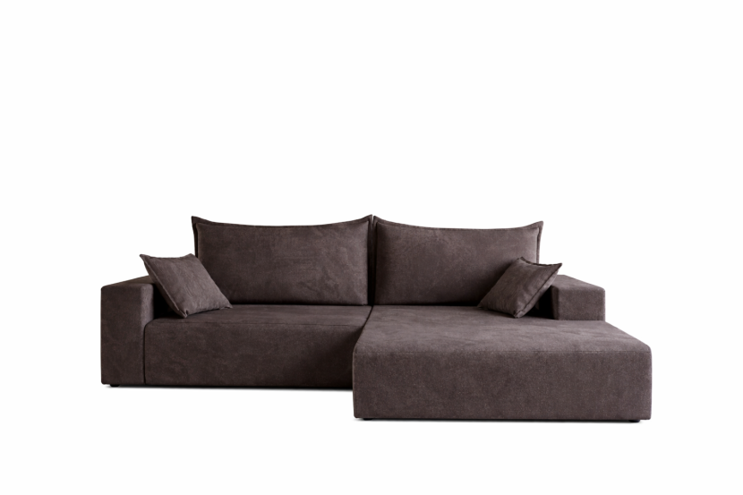 Narożnik SOFT brązowy z funkcją spania sprężyny 940071