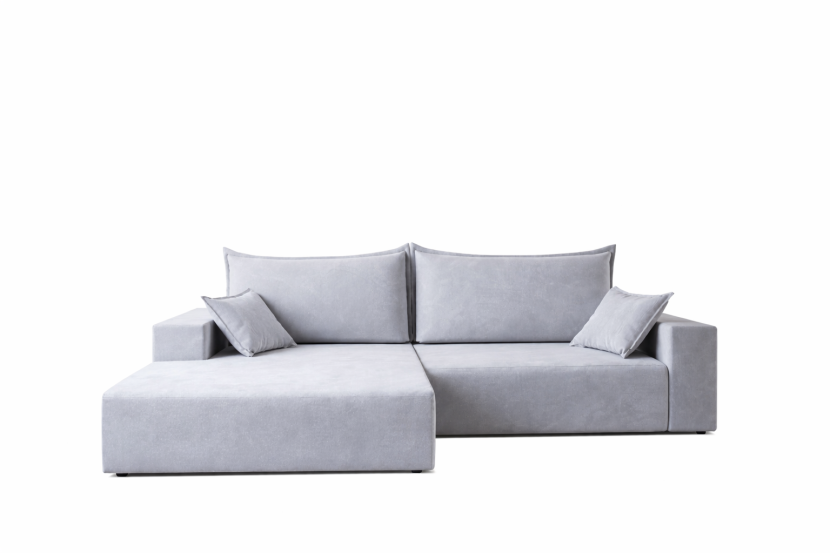 Narożnik SOFT lewy szary z funkcją spania 940070