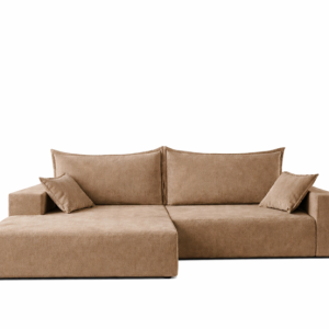 Narożnik SOFT lewy z funkcją spania sprężyny cappucino 940068
