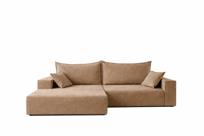 Narożnik SOFT lewy z funkcją spania sprężyny cappucino 940068