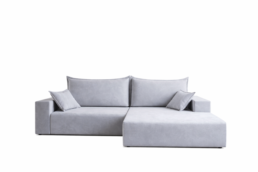 Narożnik SOFT prawy szary z funkcją spania 940067