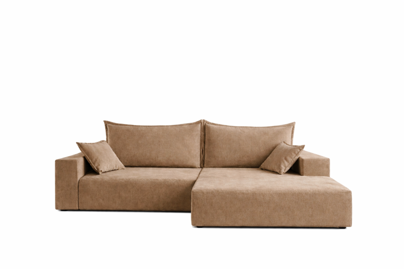 Narożnik SOFT prawy z funkcją spania sprężyny cappuccino 940065