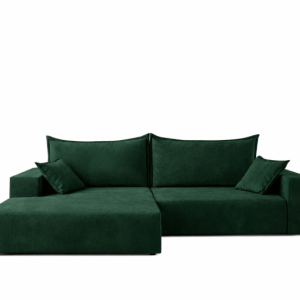 Narożnik SOFT zielony z funkcją spania pojemnik 940064