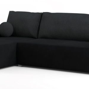 Narożnik SORGE z funkcją spania Czarny 741582 Narożnik SORGE z funkcją spania Czarny 741582