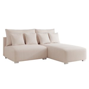 Narożnik tapicerowany ELVO rozkładany Prawy – Beżowy 982813 Narożnik tapicerowany ELVO rozkładany Prawy – Beżowy 982813