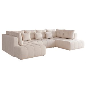 Narożnik tapicerowany STONE XXL z funkcją spania – Beżowy 980106 Narożnik tapicerowany STONE XXL z funkcją spania – Beżowy 980106