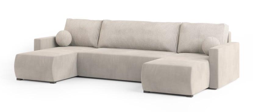 Narożnik TESSUN z funkcją spania ecru 741704