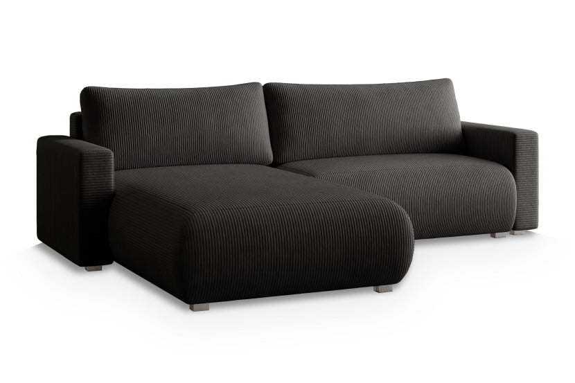 NAROŻNIK TURIN P z funkcją spania Czarny 234581