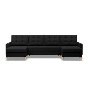 Narożnik U, skandynawski styl, NUBO, 294x140x92 cm, czarny | TYLETEGOTU 783444 Narożnik U, skandynawski styl, NUBO, 294x140x92 cm, czarny | TYLETEGOTU 783444