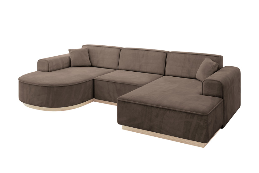 Narożnik uniwersalny bez funkcji spania ARRIO-U1 303x171x83 cm Brązowy 814981