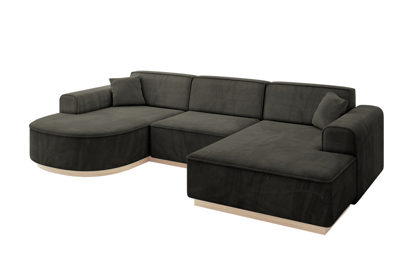 Narożnik uniwersalny bez funkcji spania ARRIO-U1 303x171x83 cm Czarny 815152
