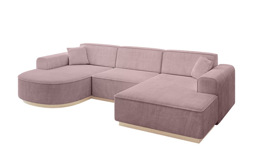Narożnik uniwersalny bez funkcji spania ARRIO-U1 303x171x83 cm Różowy 815111
