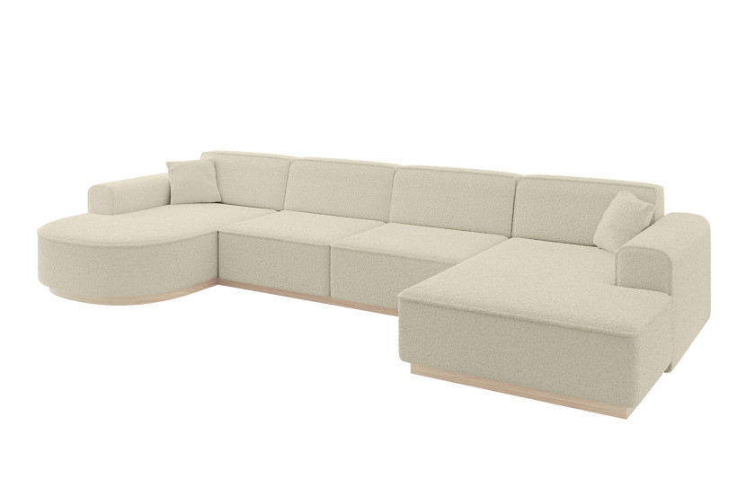 Narożnik uniwersalny bez funkcji spania ARRIO-U2 388x171x83 cm Beżowy 815146
