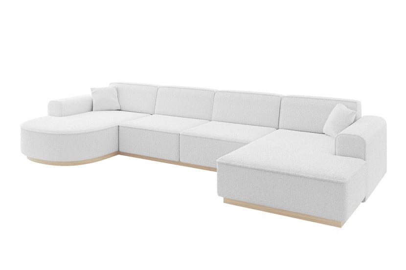Narożnik uniwersalny bez funkcji spania ARRIO-U2 388x171x83 cm Biały 815249