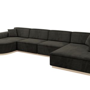 Narożnik uniwersalny bez funkcji spania ARRIO-U2 388x171x83 cm Czarny 815251 Narożnik uniwersalny bez funkcji spania ARRIO-U2 388x171x83 cm Czarny 815251