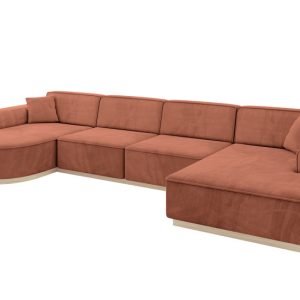 Narożnik uniwersalny bez funkcji spania ARRIO-U2 388x171x83 cm Morelowy 815137 Narożnik uniwersalny bez funkcji spania ARRIO-U2 388x171x83 cm Morelowy 815137