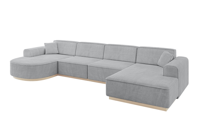 Narożnik uniwersalny bez funkcji spania ARRIO-U2 388x171x83 cm Szary 815073