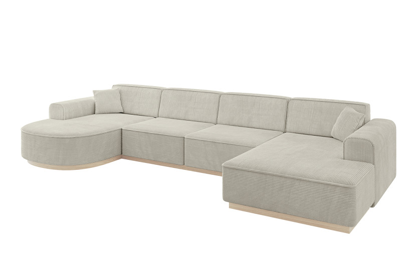 Narożnik uniwersalny bez funkcji spania ARRIO-U2 388x171x83cm Kremowy 815253