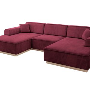 Narożnik uniwersalny bez funkcji spania IREA-U1 301x165x80 Bordowy 753368 Narożnik uniwersalny bez funkcji spania IREA-U1 301x165x80 Bordowy 753368