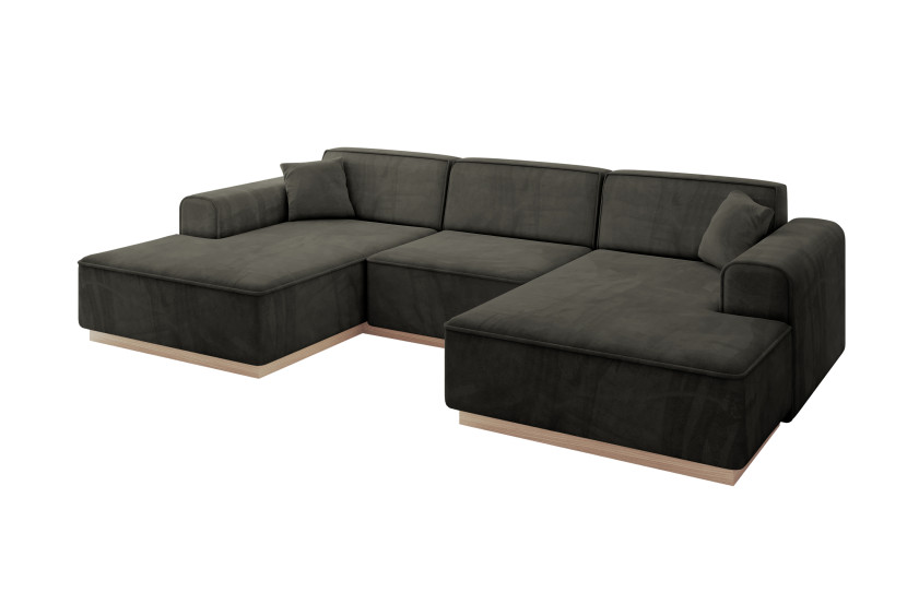 Narożnik uniwersalny bez funkcji spania IREA-U1 301x165x80 Czarny 753398