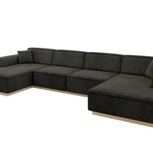 Narożnik uniwersalny bez funkcji spania IREA-U2 386x165x80 Czarny 755534 Narożnik uniwersalny bez funkcji spania IREA-U2 386x165x80 Czarny 755534