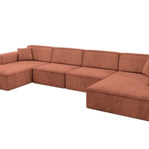 Narożnik uniwersalny bez funkcji spania IREA-U2-v3 386x165x77 Morelowy 775534 Narożnik uniwersalny bez funkcji spania IREA-U2-v3 386x165x77 Morelowy 775534