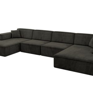 Narożnik uniwersalny bez funkcji spania IREA-U2-v4 386x165x77 Czarny 775270 Narożnik uniwersalny bez funkcji spania IREA-U2-v4 386x165x77 Czarny 775270