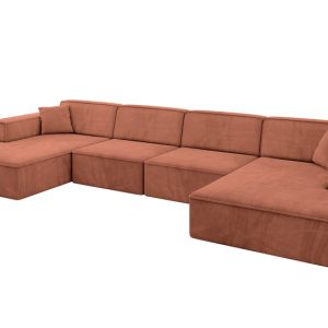Narożnik uniwersalny bez funkcji spania IREA-U2-v4 386x165x77 Morelowy 775309 Narożnik uniwersalny bez funkcji spania IREA-U2-v4 386x165x77 Morelowy 775309