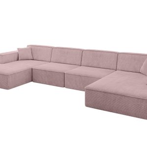 Narożnik uniwersalny bez funkcji spania IREA-U2-v4 386x165x77 Różowy 775262 Narożnik uniwersalny bez funkcji spania IREA-U2-v4 386x165x77 Różowy 775262