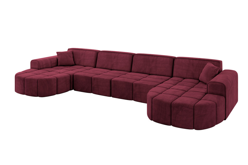 Narożnik uniwersalny bez funkcji spania LIVO-U1 - 400x173x79,5 Bordowy 796045