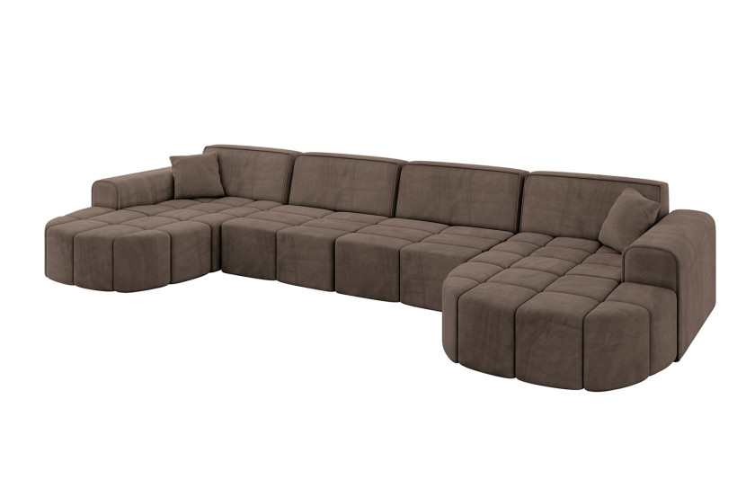 Narożnik uniwersalny bez funkcji spania LIVO-U1 - 400x173x79,5 Brązowy 796038